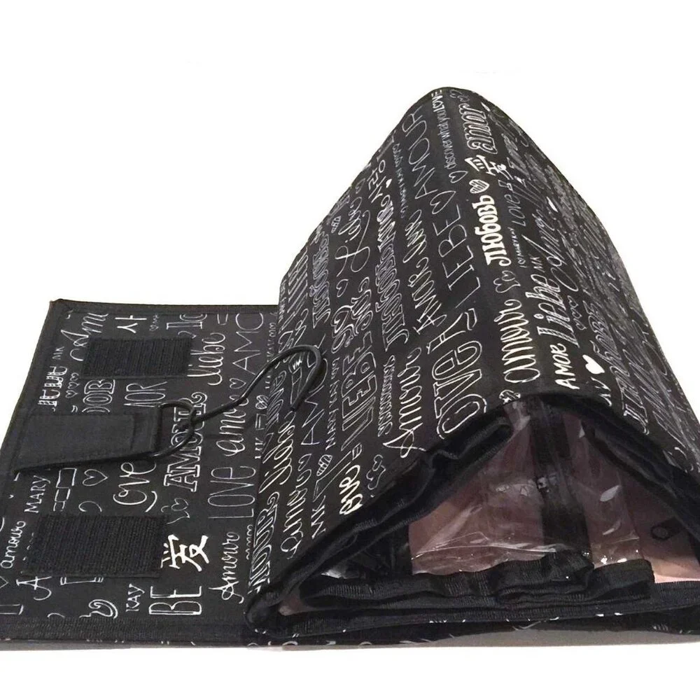 Mary Kay Black/White Roll-Up Travel Cosmetic/Skincare/Essentials Organizer Bag